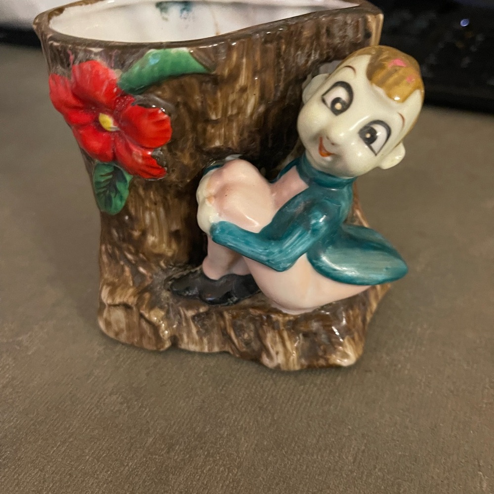MCM Japan pixie elf vintage planter EUC